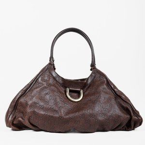 Gucci Guccissima Brown D-Ring Hobo